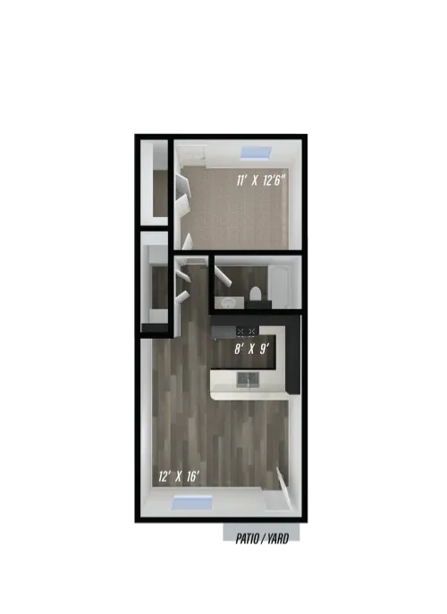 The Echelon Apartments Lubbock FloorPlan 1