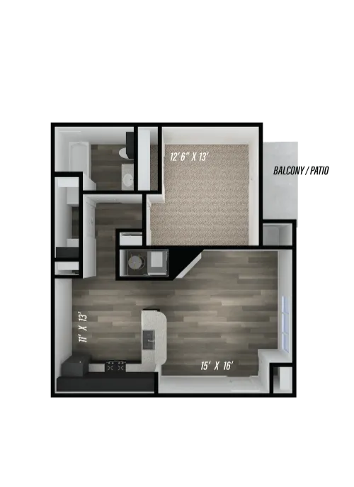 The Echelon Apartments Lubbock FloorPlan 2