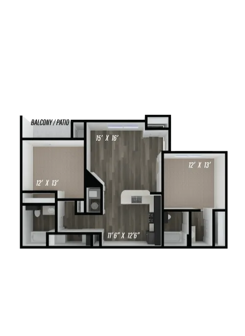 The Echelon Apartments Lubbock FloorPlan 4