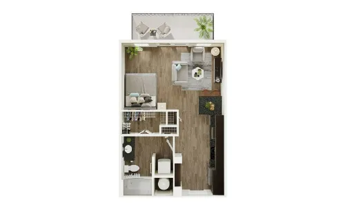 The Flats at River North San Antonio FloorPlan 1