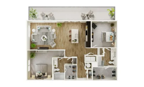 The Flats at River North San Antonio FloorPlan 14