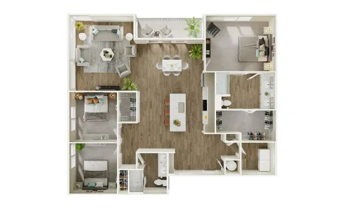 The Flats at River North San Antonio FloorPlan 16