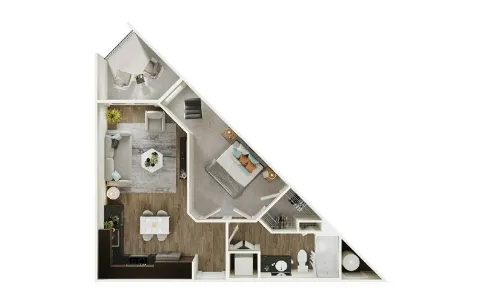 The Flats at River North San Antonio FloorPlan 2