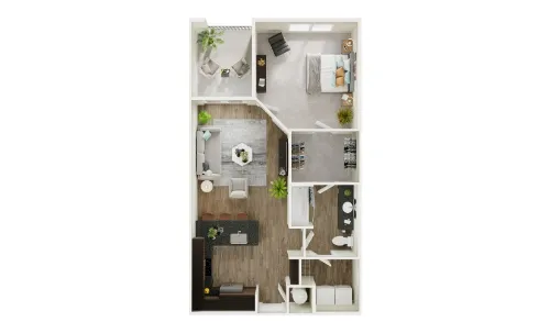 The Flats at River North San Antonio FloorPlan 5