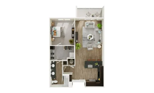 The Flats at River North San Antonio FloorPlan 6