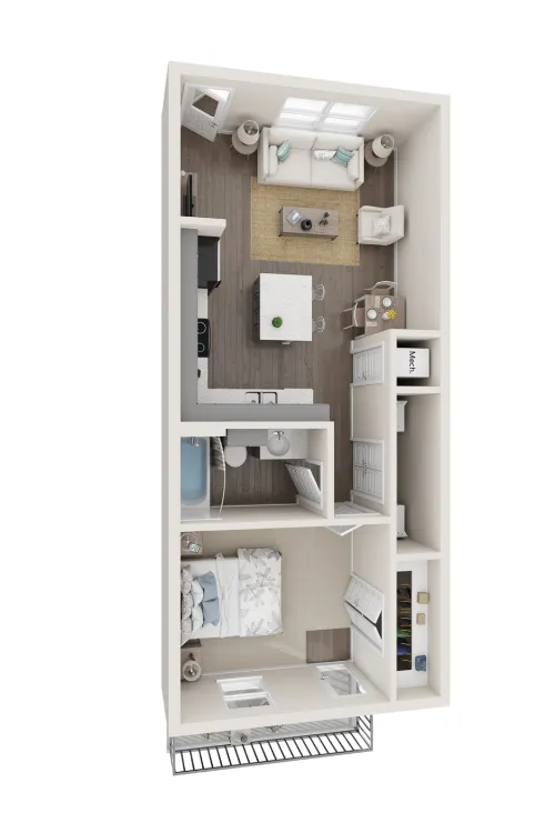 The Hartley Apartments Lubbock FloorPlan 1