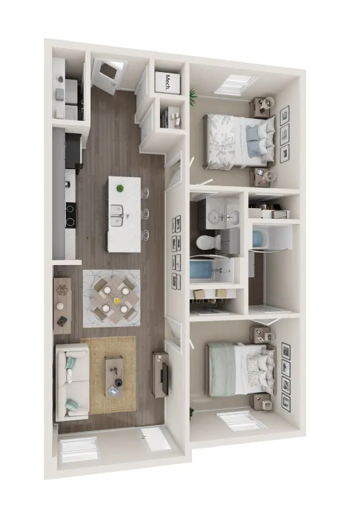 The Hartley Apartments Lubbock FloorPlan 2