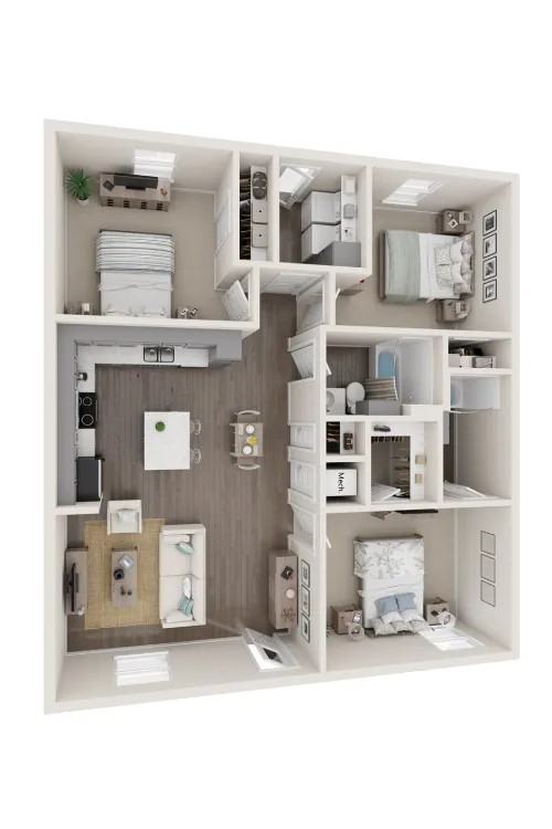 The Hartley Apartments Lubbock FloorPlan 3