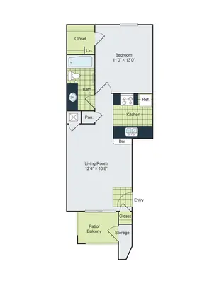 The Henry B San Antonio Floorplan 1