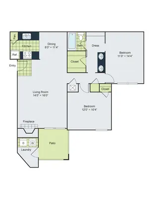 The Henry B San Antonio Floorplan 6