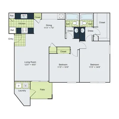 The Henry B San Antonio Floorplan 9