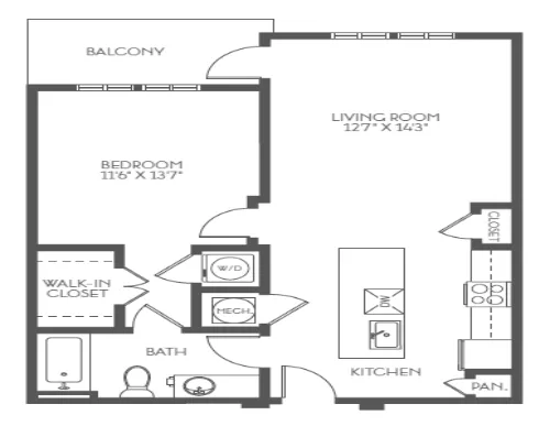 The Kennedy Apartments San Antonio Floorplan 1