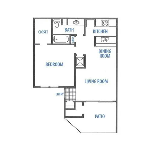 The Landing Apartments San Antonio FloorPlan 1