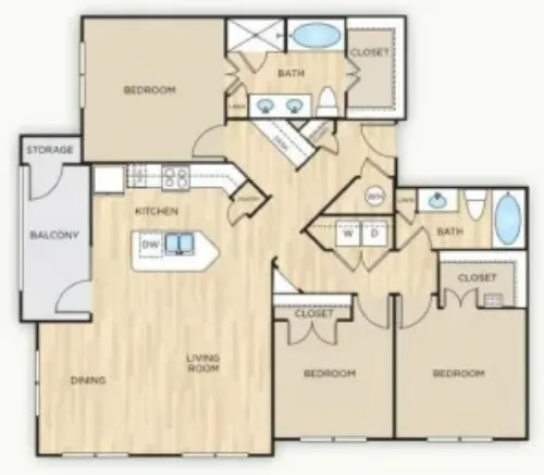 The Mark at Huebner Oaks San Antonio FloorPlan 5
