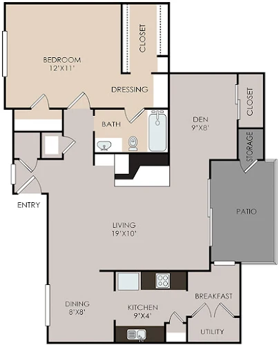 The Mission at Medical Apartments San Antonio Floorplan 3
