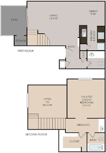 The Mission at Medical Apartments San Antonio Floorplan 4