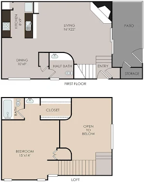 The Mission at Medical Apartments San Antonio Floorplan 5