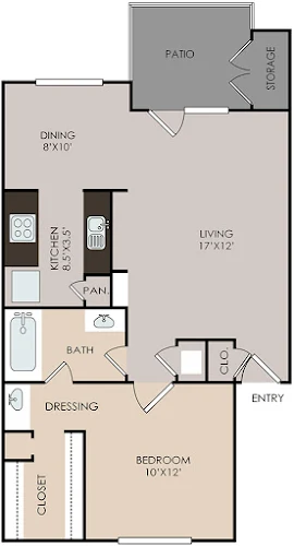 The Mission at Medical Apartments San Antonio Floorplan 8