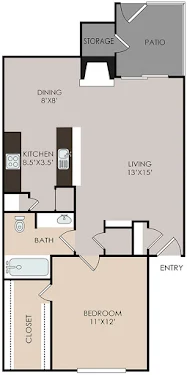 The Mission at Medical Apartments San Antonio Floorplan 9