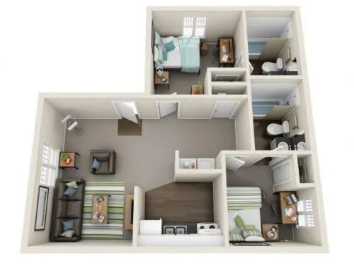 The One at Lubbock floor plan 3