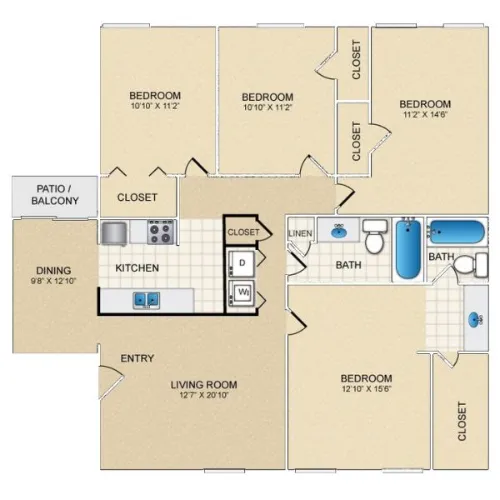 The Palms at 8800 floor plan 10