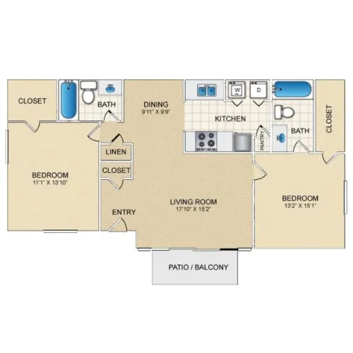 The Palms at 8800 floor plan 5