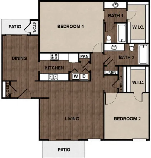 The Palms at 8800 floor plan 6