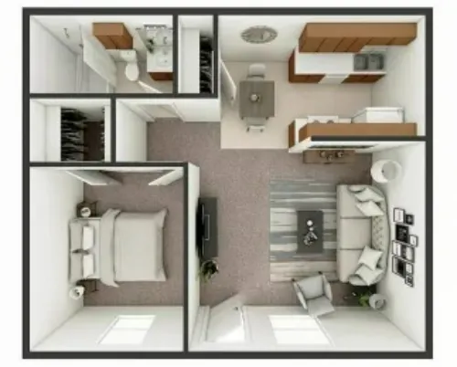 The Park Apartments Lubbock FloorPlan 1