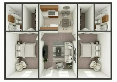 The Park Apartments Lubbock FloorPlan 5