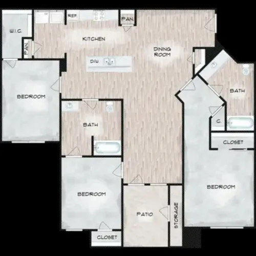 The Park at Sutton Oaks San Antonio FloorPlan 3