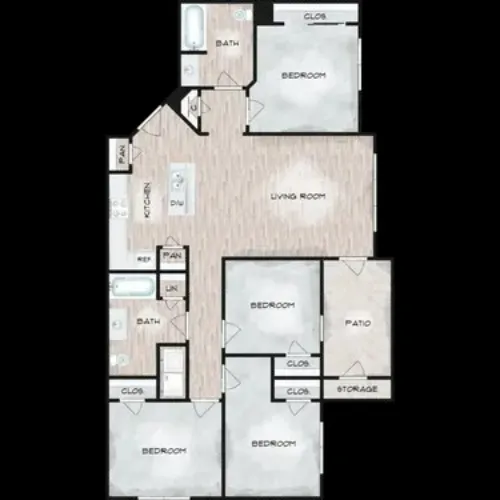 The Park at Sutton Oaks San Antonio FloorPlan 4