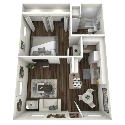 The Parker Apartment Homes San Antonio Floorplan 1
