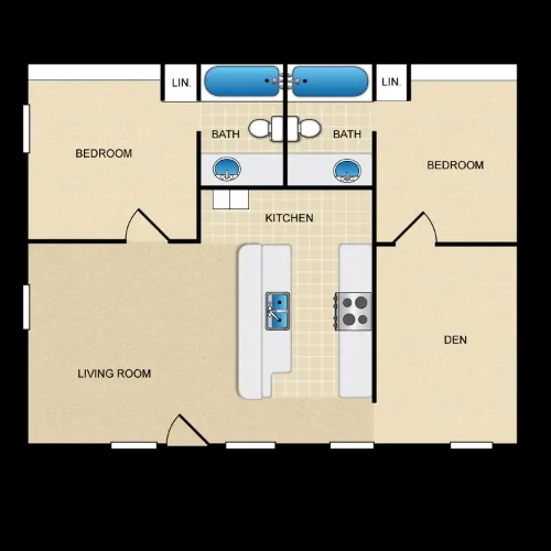 The Parker Apartment Homes San Antonio Floorplan 3