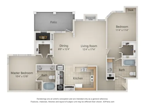 The Ravinia Apartments San Antonio Floorplan 4