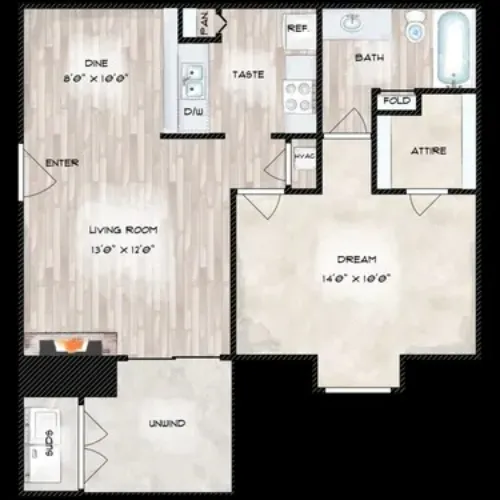 Timber Ridge Apartments San Antonio FloorPlan 2