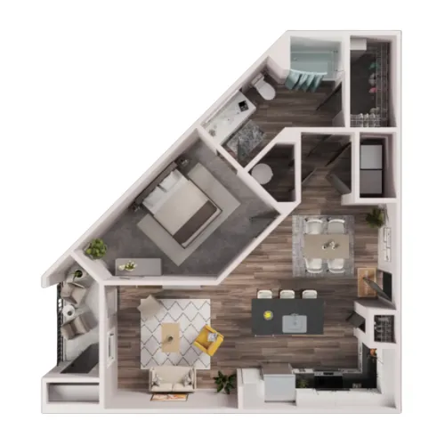 Tin Top Flats at the Creamery San Antonio Floorplan 4
