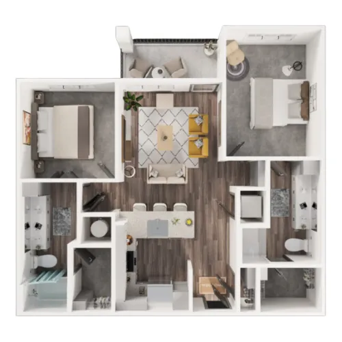 Tin Top Flats at the Creamery San Antonio Floorplan 6