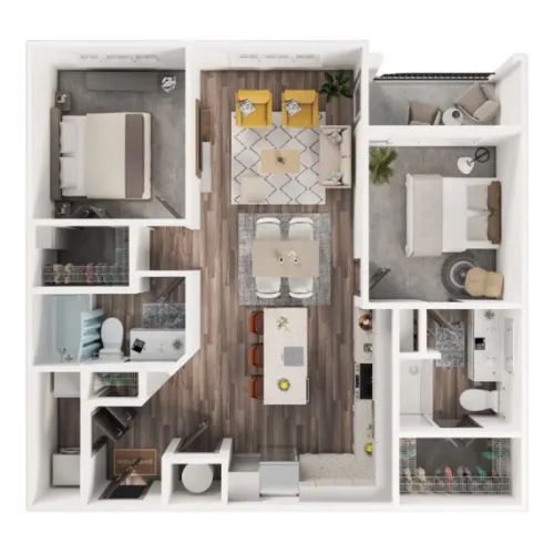 Tin Top Flats at the Creamery San Antonio Floorplan 7
