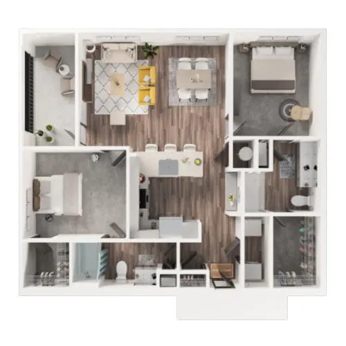 Tin Top Flats at the Creamery San Antonio Floorplan 8