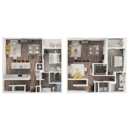 Tin Top Flats at the Creamery San Antonio Floorplan 9