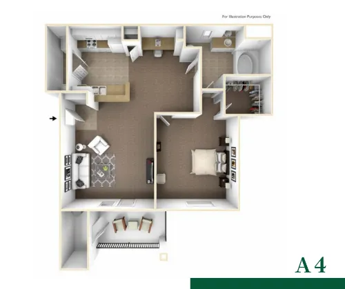 Town Square Apartment San Antonio Floorplan 4