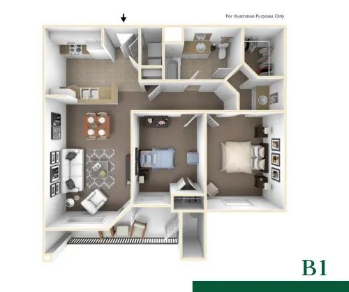 Town Square Apartment San Antonio Floorplan 5