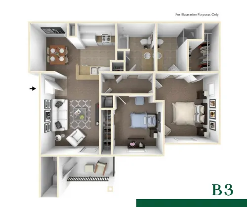 Town Square Apartment San Antonio Floorplan 7