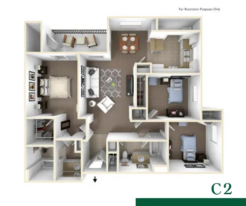 Town Square Apartment San Antonio Floorplan 9