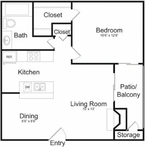 Tuscany Park Apartments San Antonio FloorPlan 3