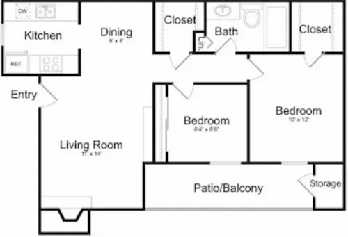 Tuscany Park Apartments San Antonio FloorPlan 6