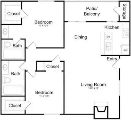 Tuscany Park Apartments San Antonio FloorPlan 8
