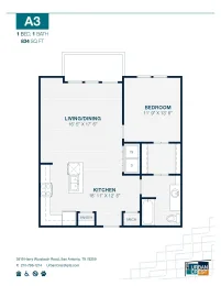 Urban Crest Apartments San Antonio Floorplan 4