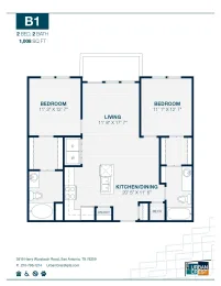 Urban Crest Apartments San Antonio Floorplan 5