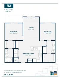Urban Crest Apartments San Antonio Floorplan 7